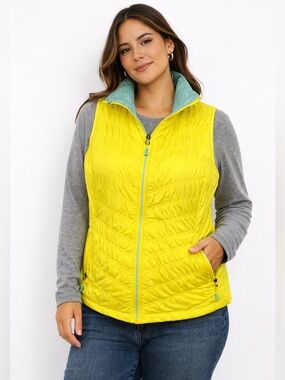 Sunice Maci Climaloft Reversible Thermal Vest Yellow Seafoam Size L